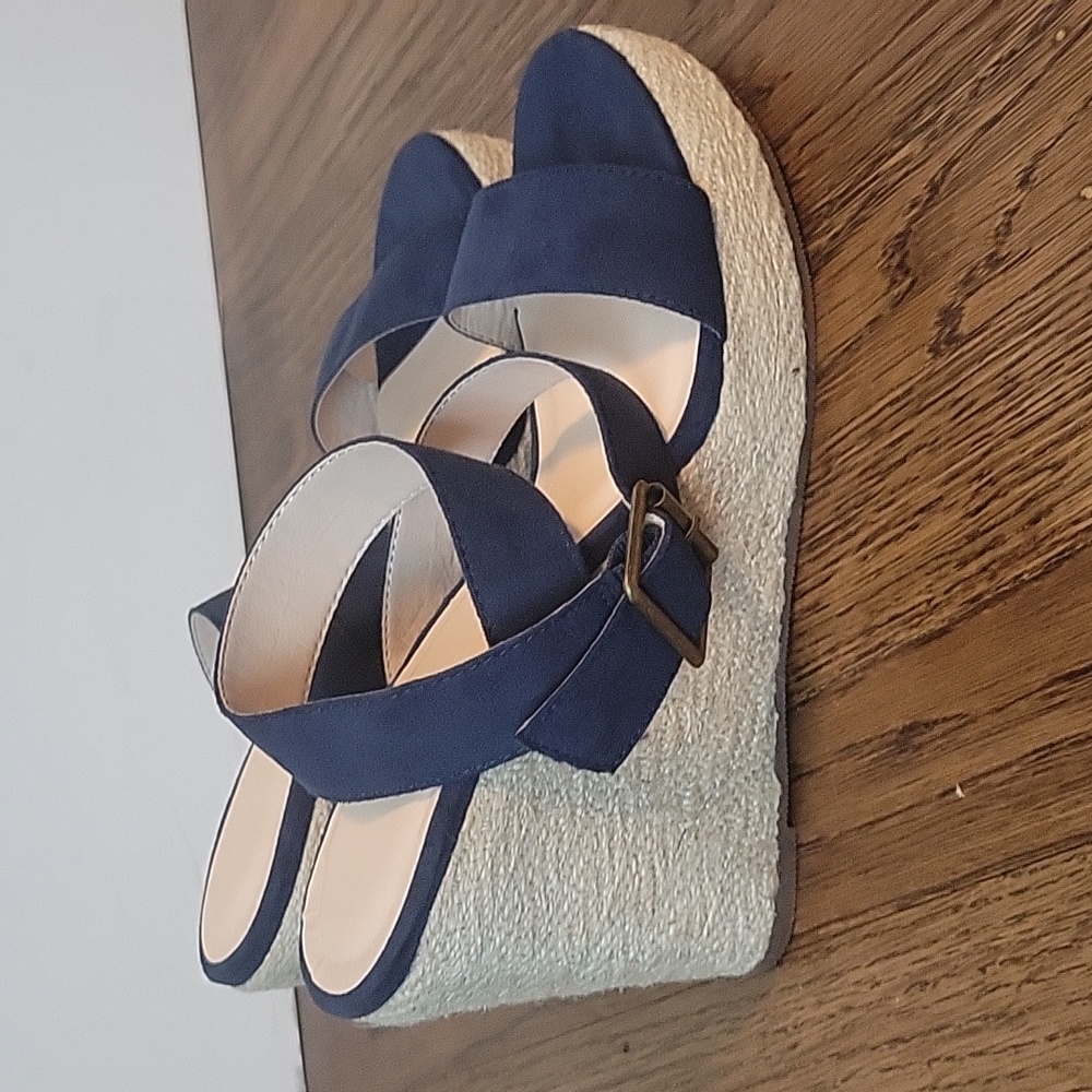 Navy Wedges - Picture 2 of 2